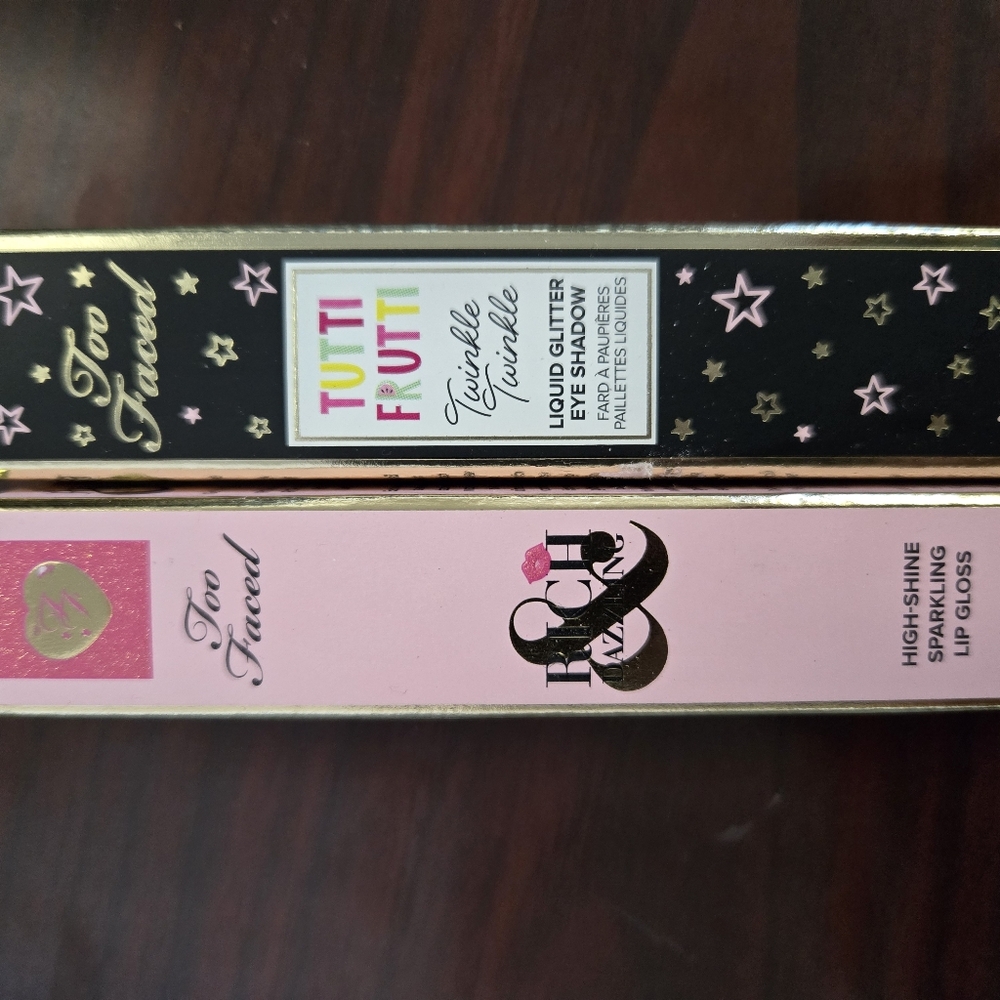 Too Faced High Shine Sparkling Lip Gloss And Eyeshadow